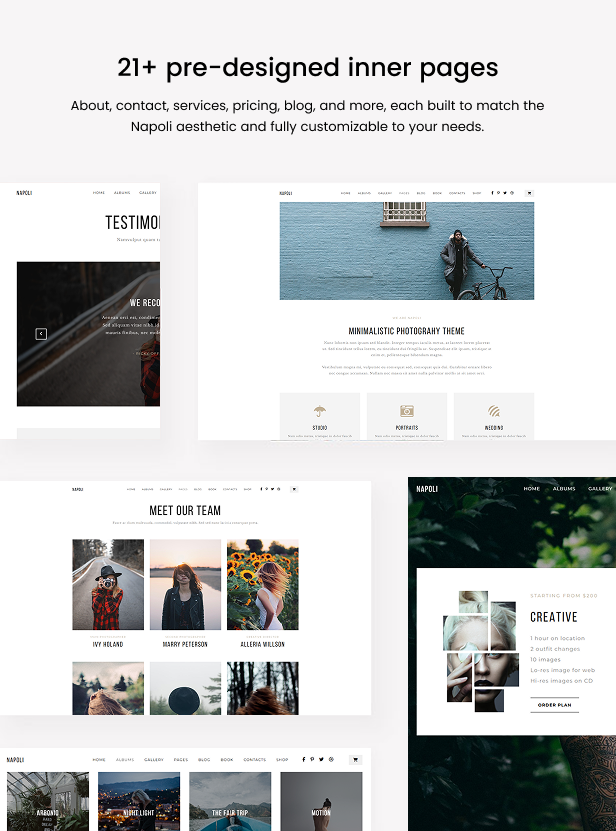 Napoli Photography WordPress Theme