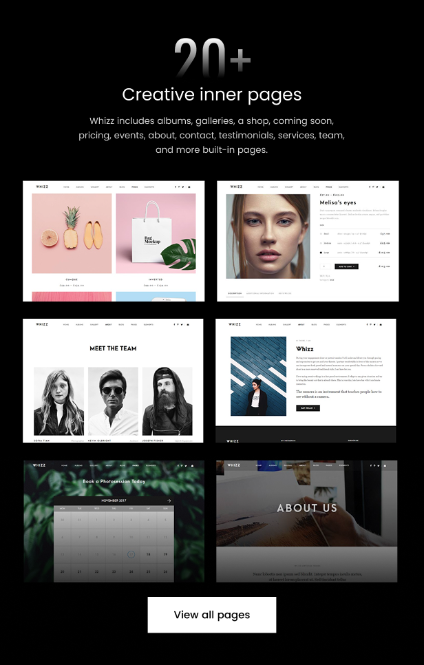 Whizz Photography WordPress Theme