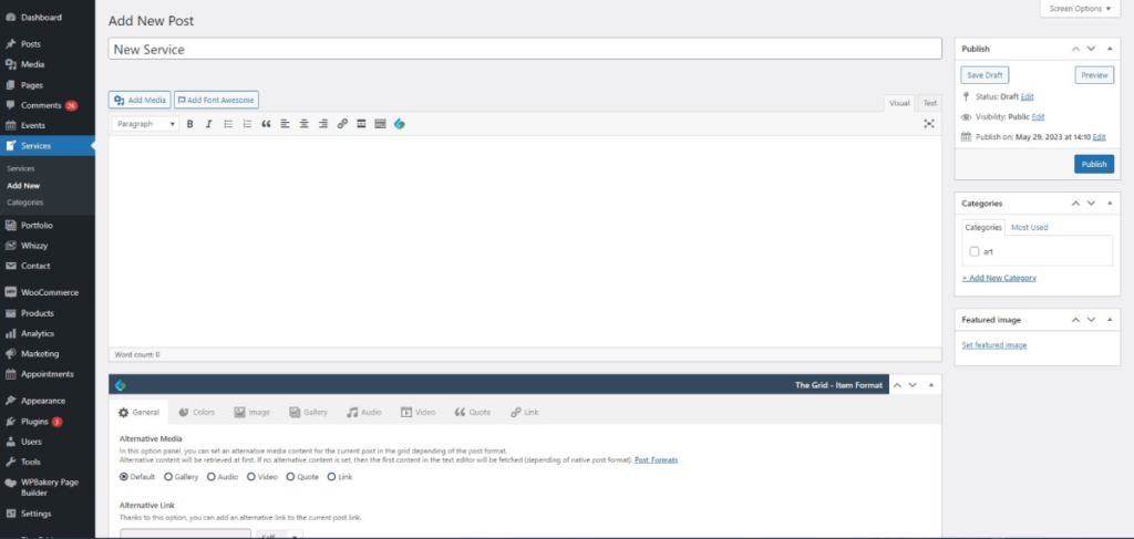 Adding Services – Fox Themes