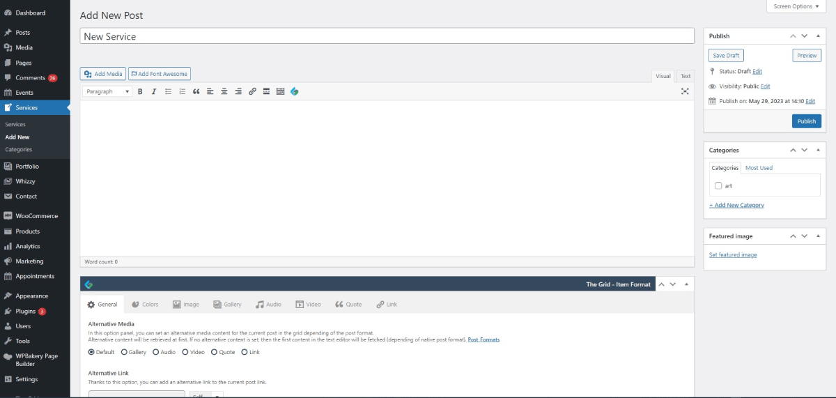 Adding Services – Fox Themes
